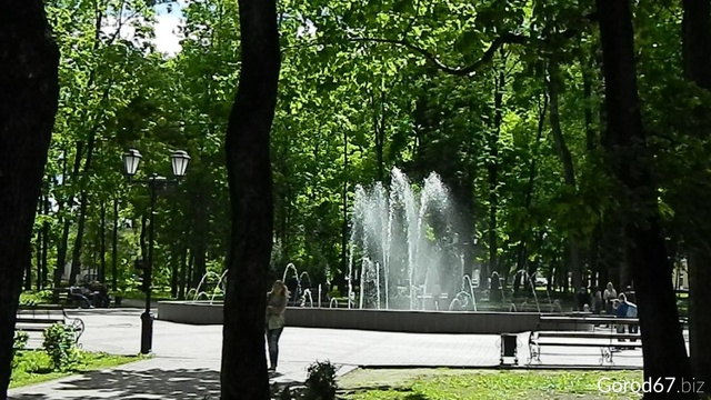 Фонтан в парке Блонье в Смоленске
