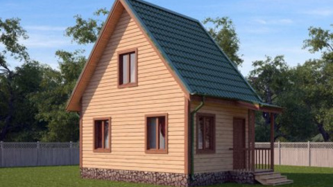 Каркасный дом, 6х4 м., для сезонного и постоянного проживания,     проект №10