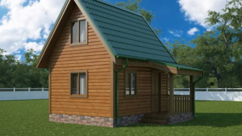 Каркасный дом, 5х4 м., для сезонного и постоянного проживания,      проект №8 от325000р.