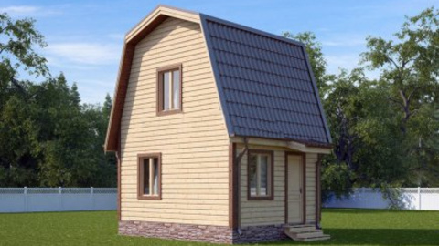 Каркасный дом, 5х4 м., для сезонного и постоянного проживания, проект №7